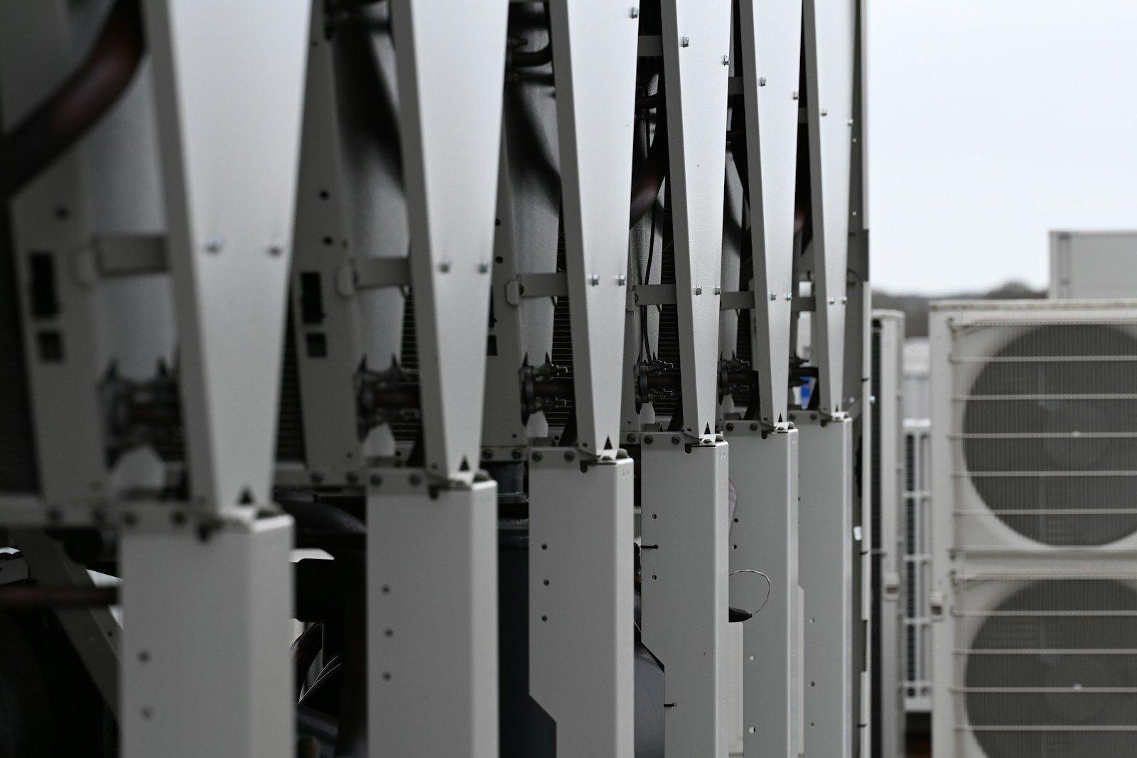 Large industrial chiller installation